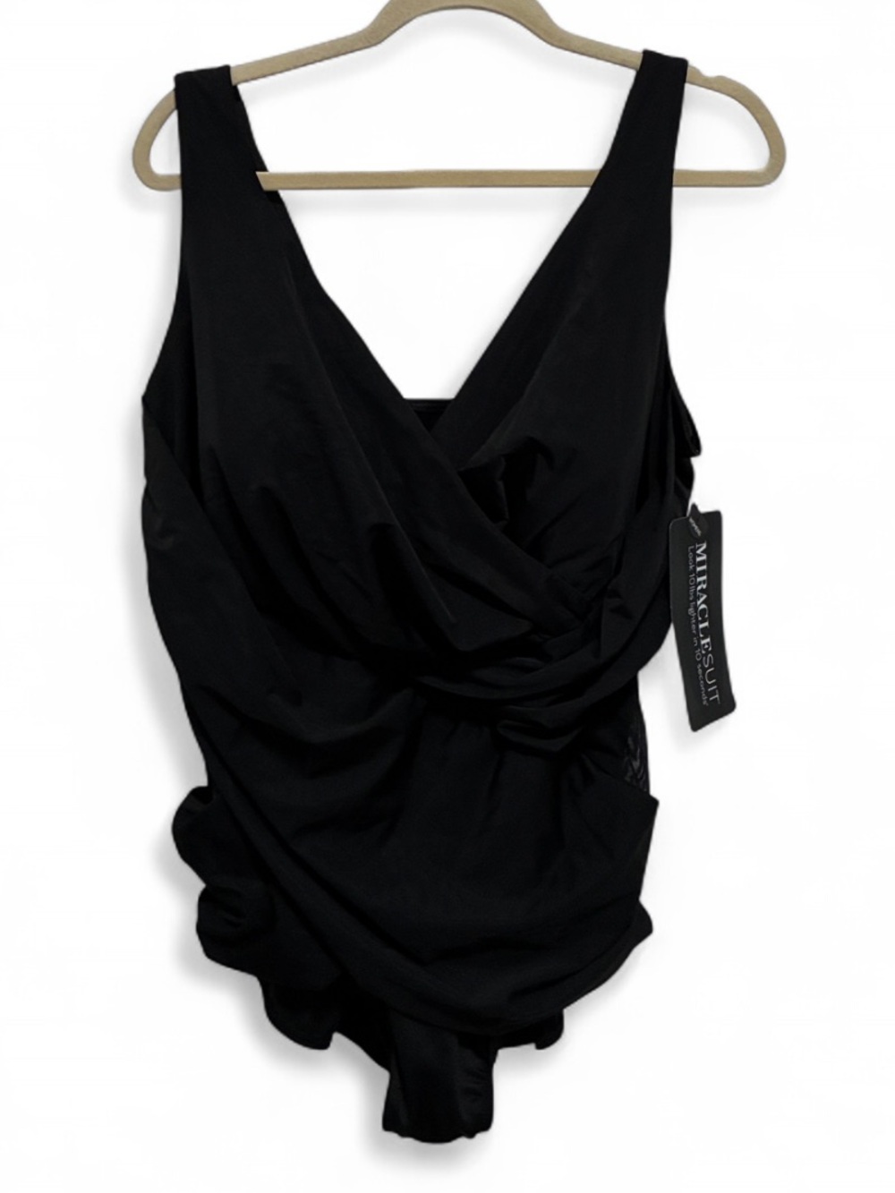 NWT Miracle Suit Illusionist Black One Piece Swimsuit